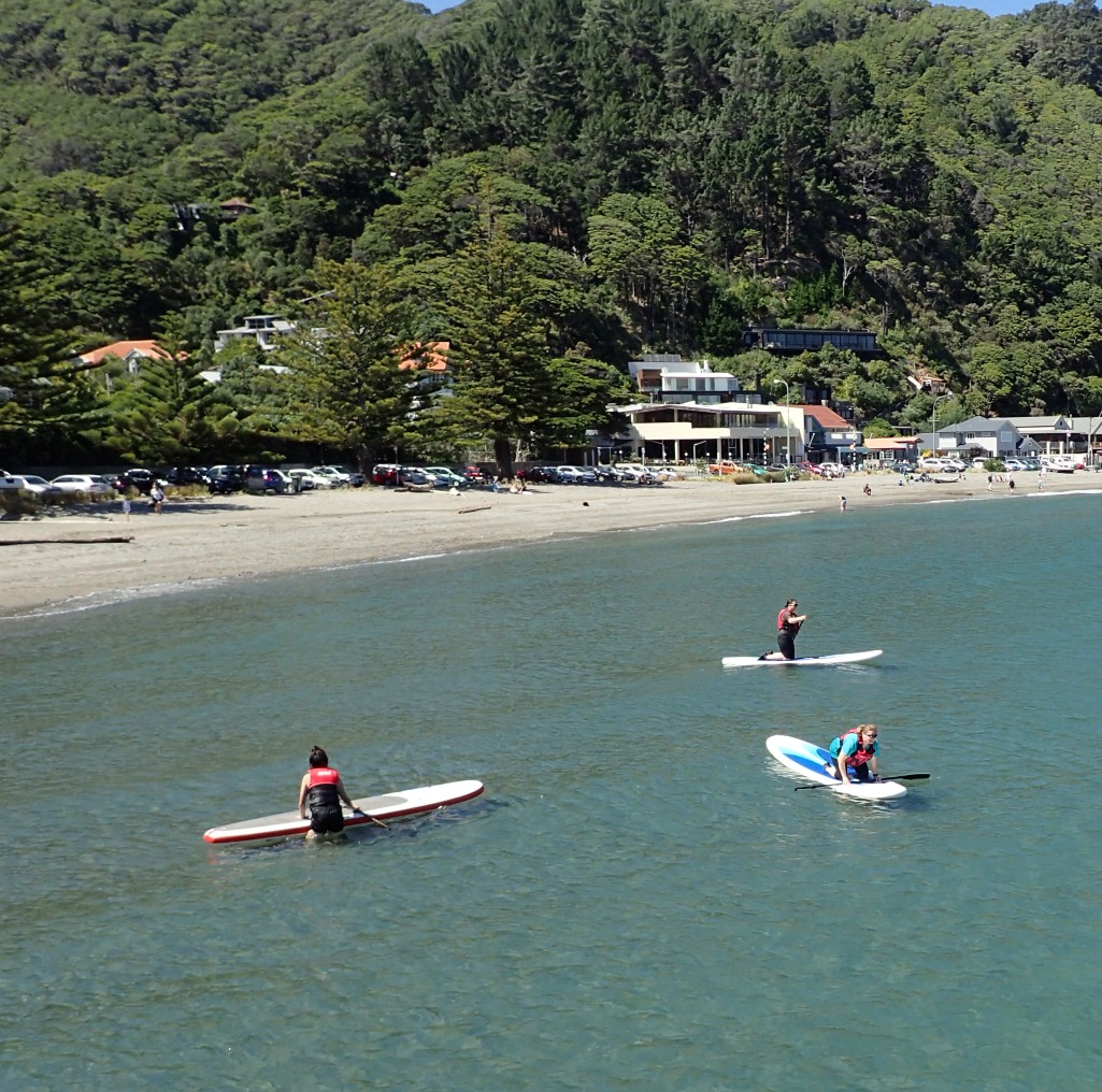 image of students kayaking